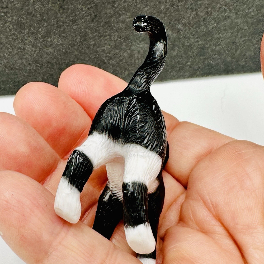 1999 Breyer Reeves Realistic Kitty Cat Black White 2” Toy Plastic Figurine HTF - Picture 5 of 7